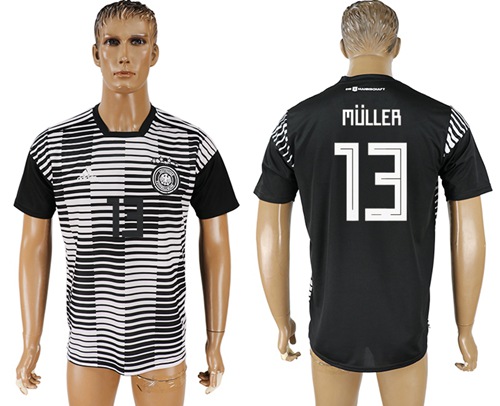 Germany #13 Muller Black Soccer Country Jersey